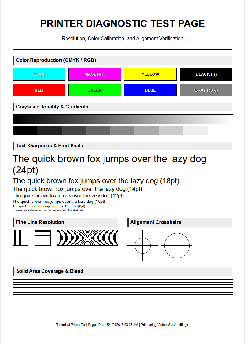 Diagnostic Printer Test Pages: A Technical Guide to Print Head Alignment and Hardware Calibration