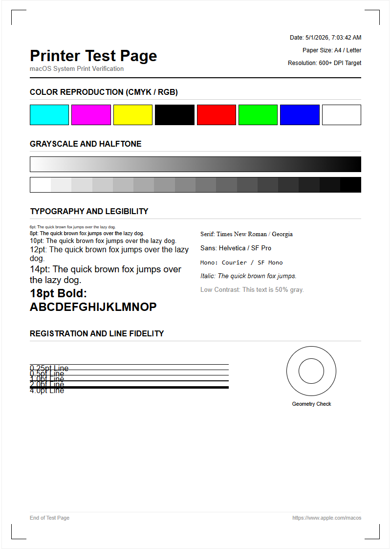 How to Print a Mac Printer Test Page: CUPS Diagnostics, Nozzle Alignment, and Print Queue Troubleshooting